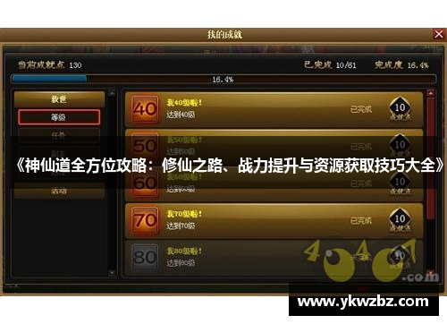 《神仙道全方位攻略：修仙之路、战力提升与资源获取技巧大全》