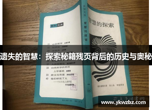 遗失的智慧：探索秘籍残页背后的历史与奥秘